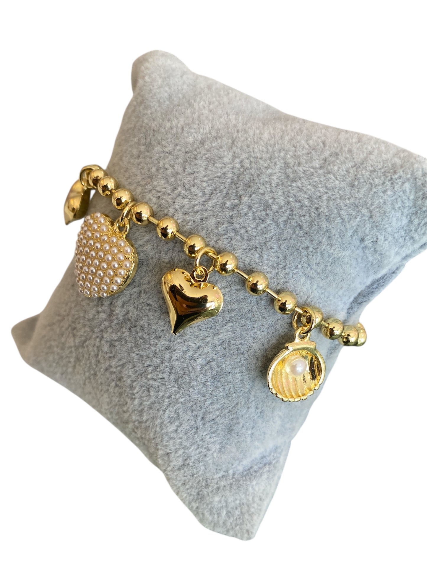 Pulsera Corazón Y Conchas