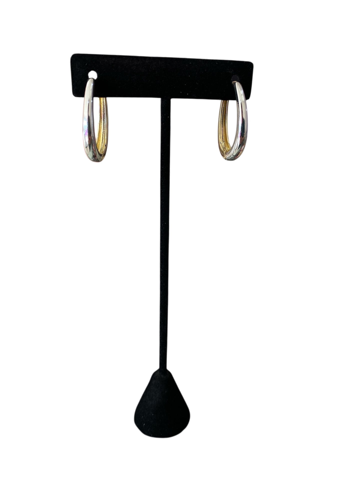 Arracada Combinada Oro Laminado Premium