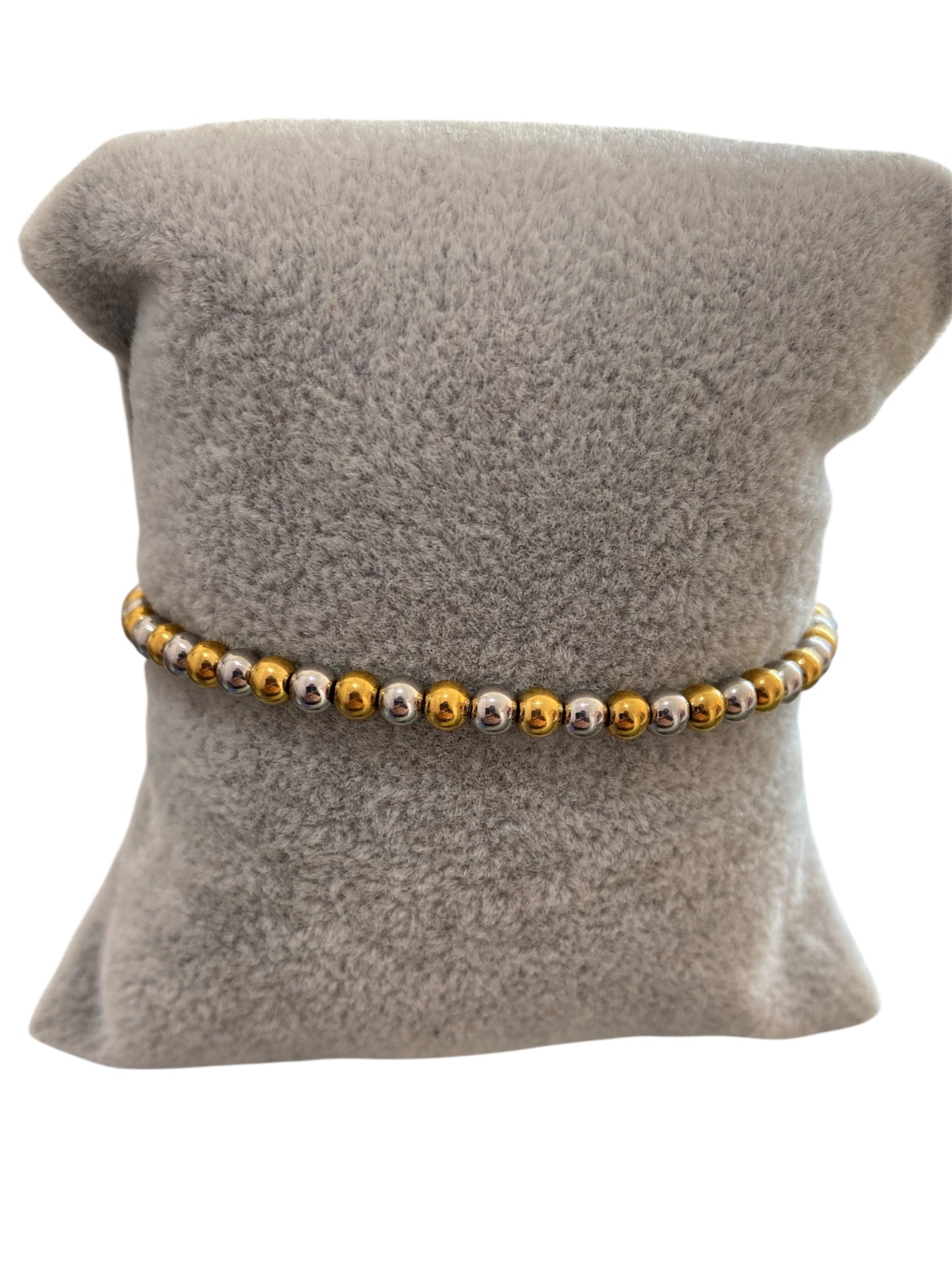 Pulsera Bolas Grandes Dorada,Plateada y Combinada