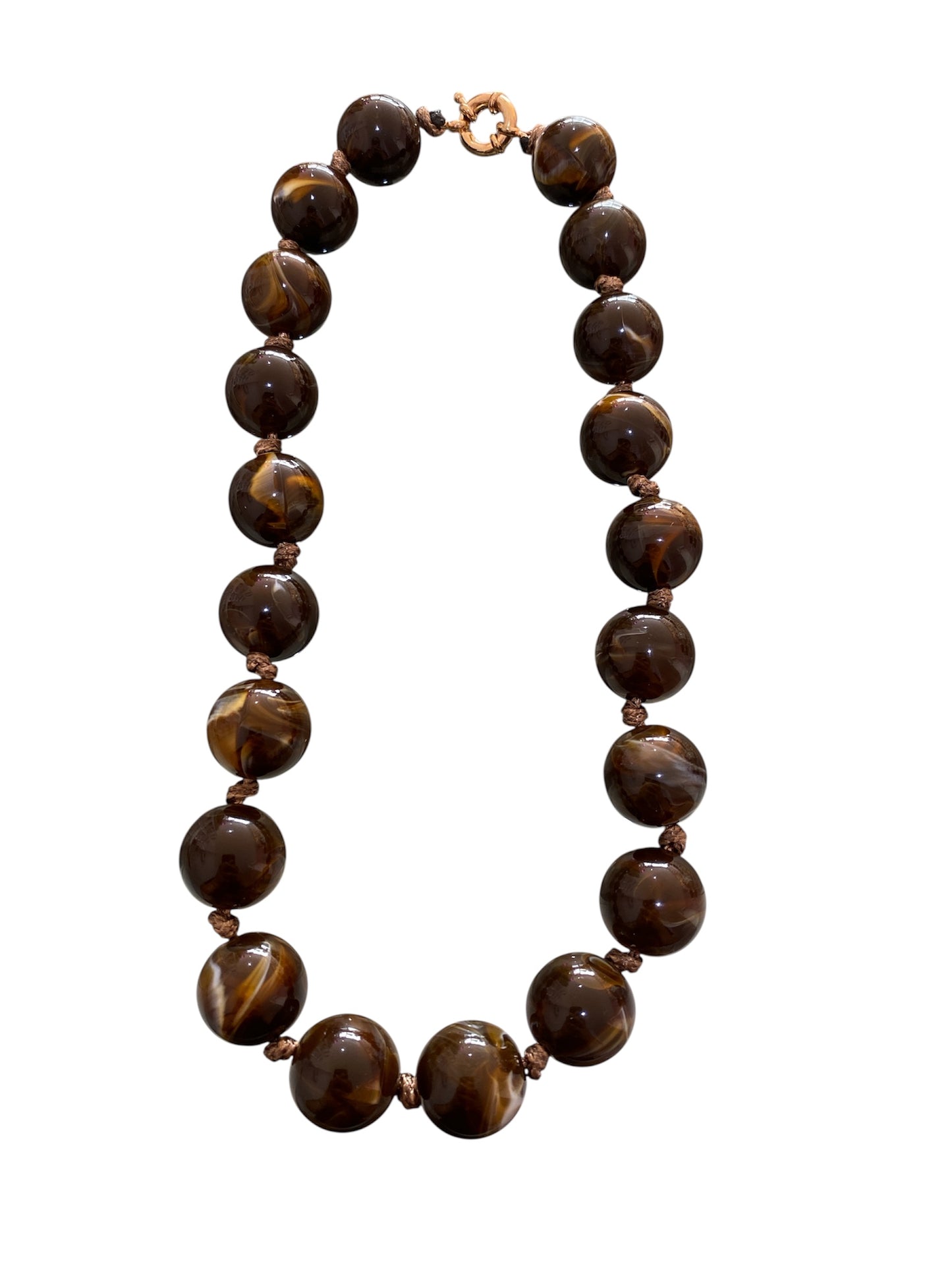 Collar Bolas Cafés