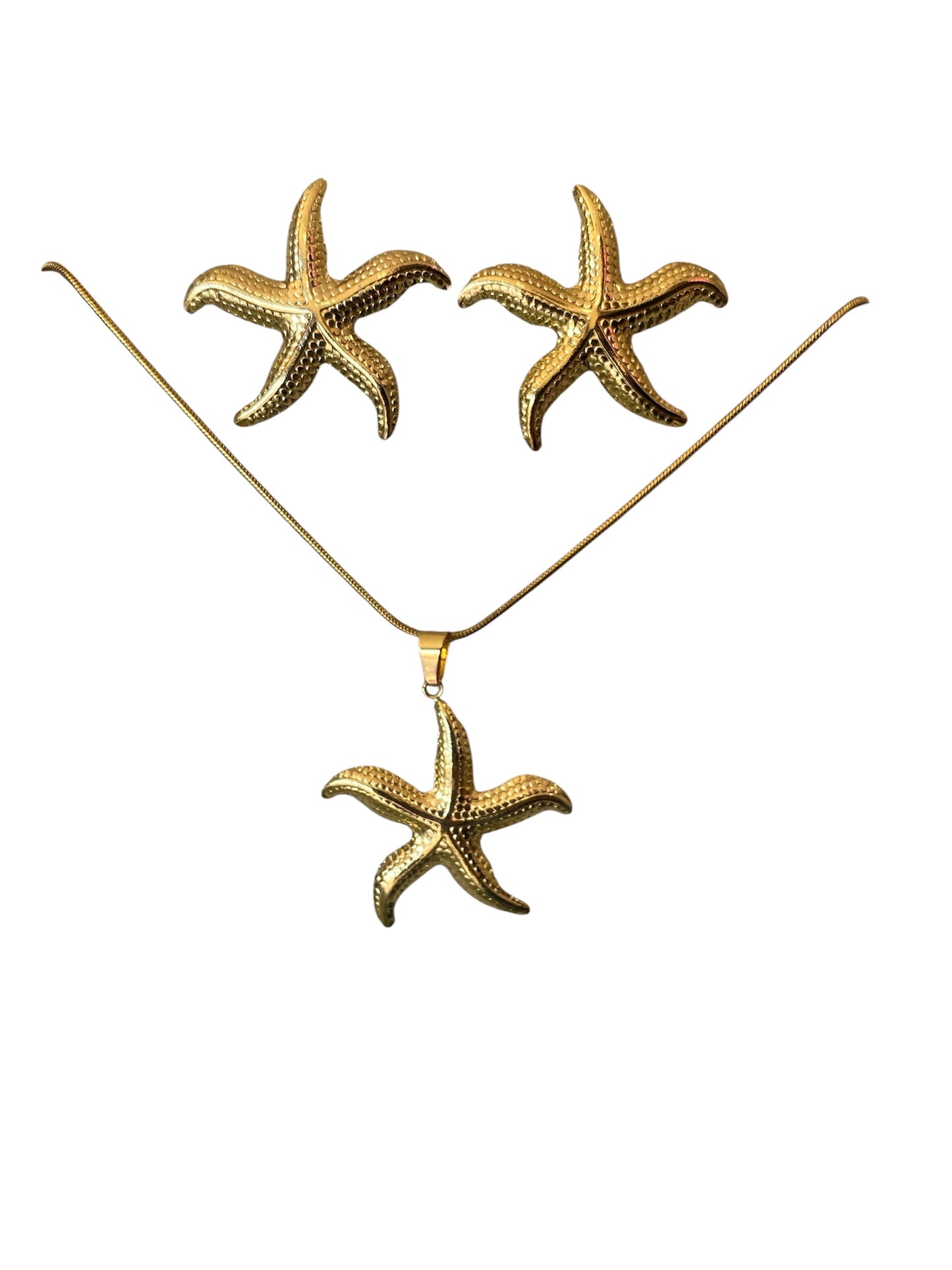 Set Cadena y Aretes Estrella De Mar