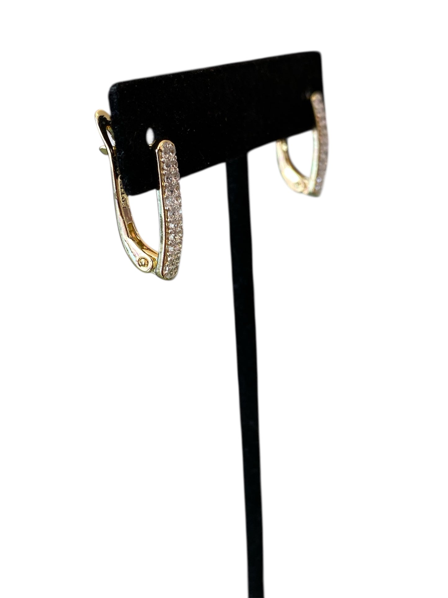 Arracada Cristales Oro Laminado Premium