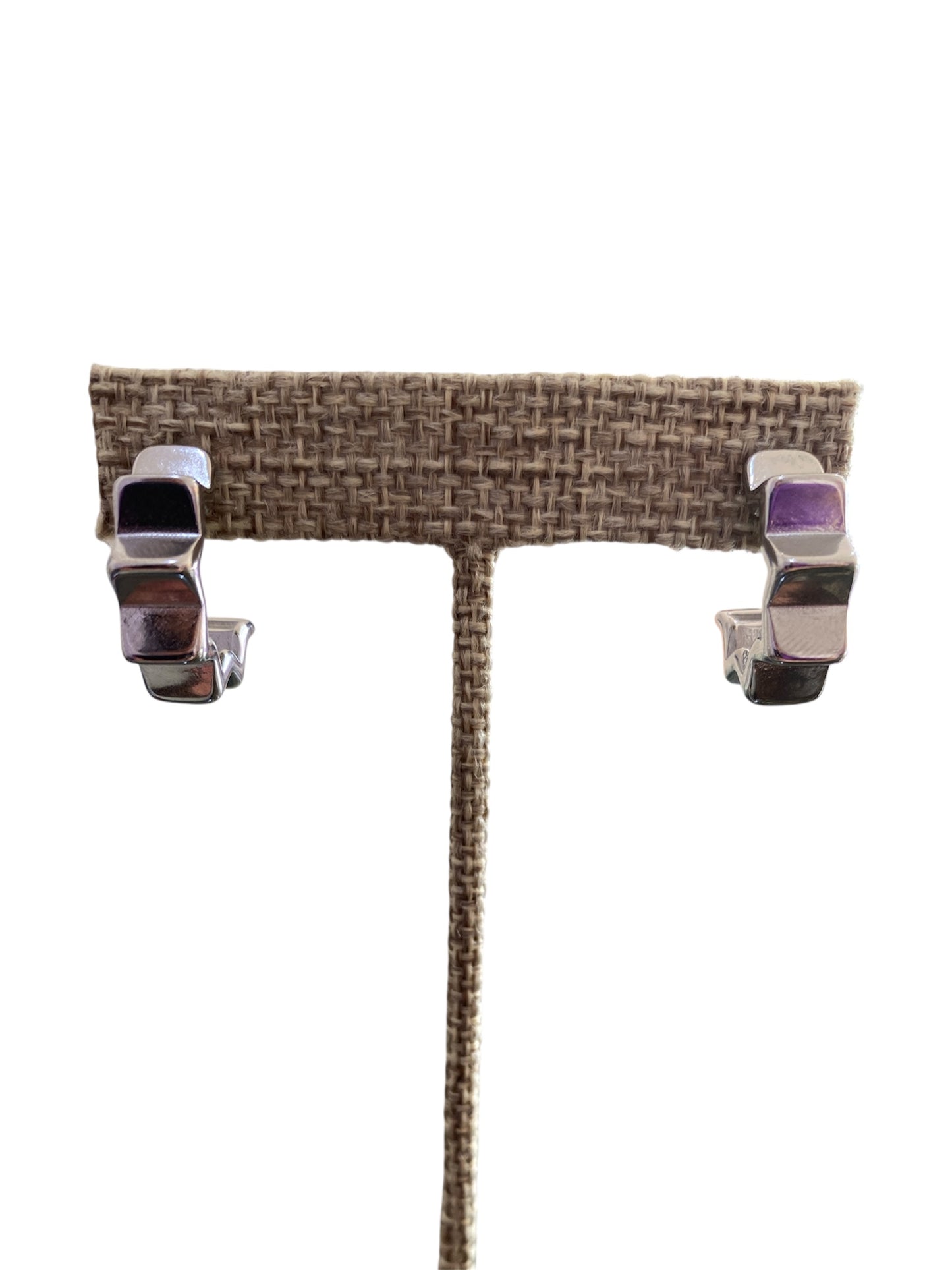 Arete Espiral Tipo Estrella Plateado y Dorado