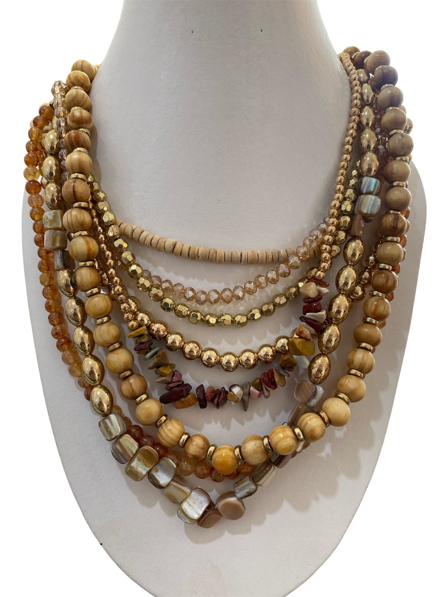 Collar Múltiple Piedras Varias