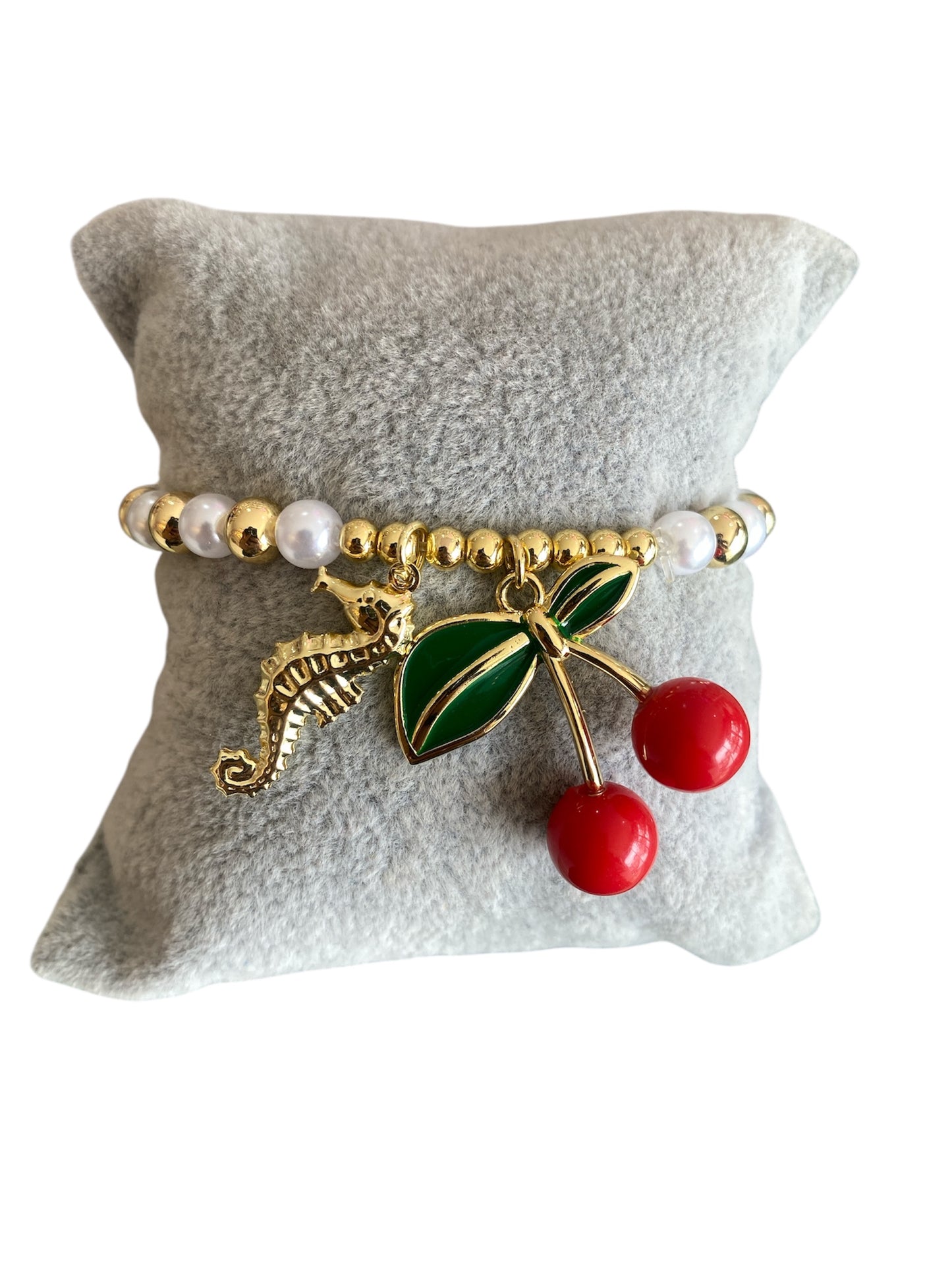 Pulsera Caballo De Mar Y Cereza