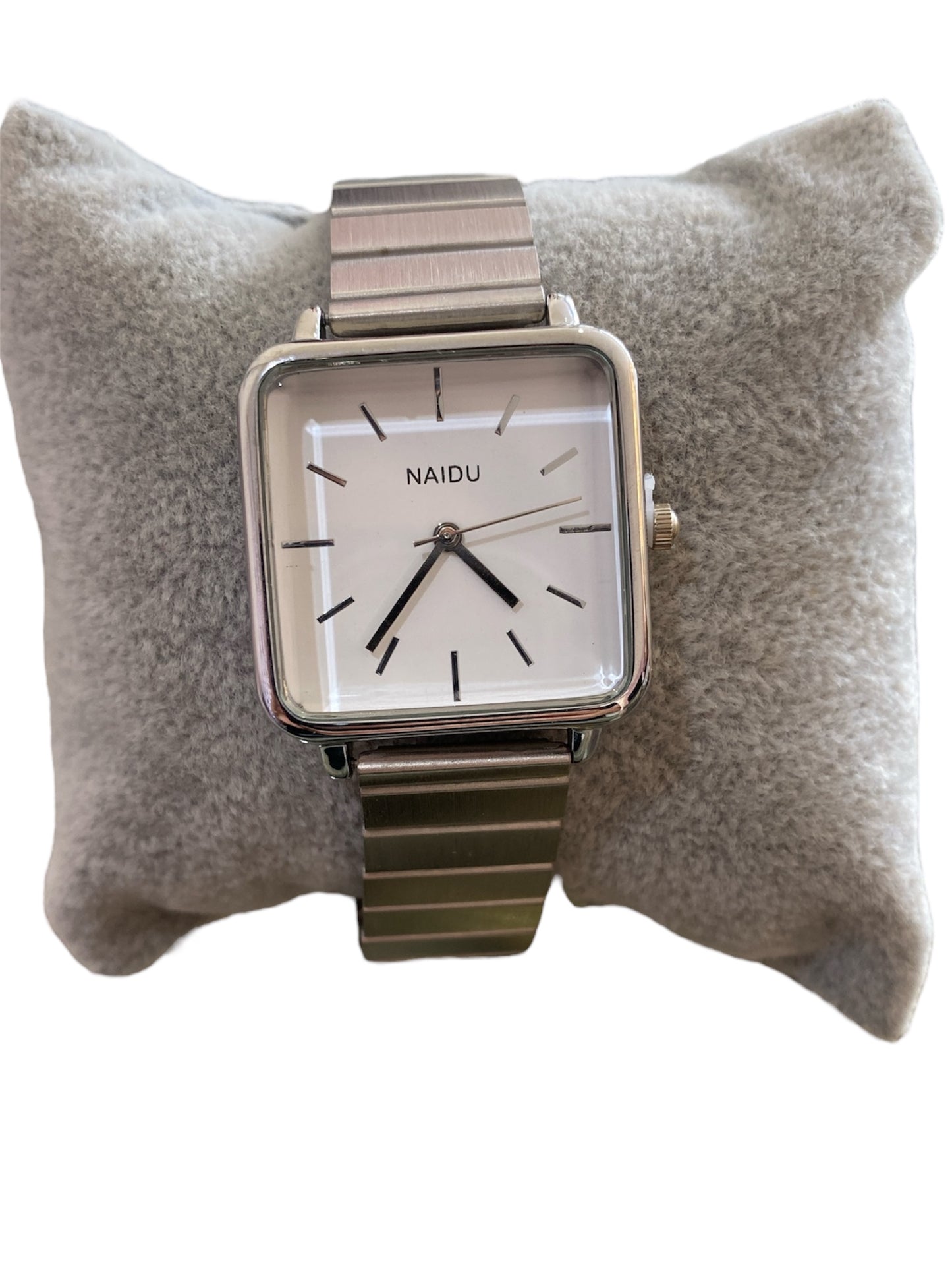 Reloj Plata Cuadrado Grande