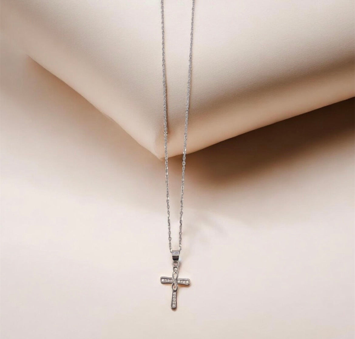 Cadena Cruz Plata .925