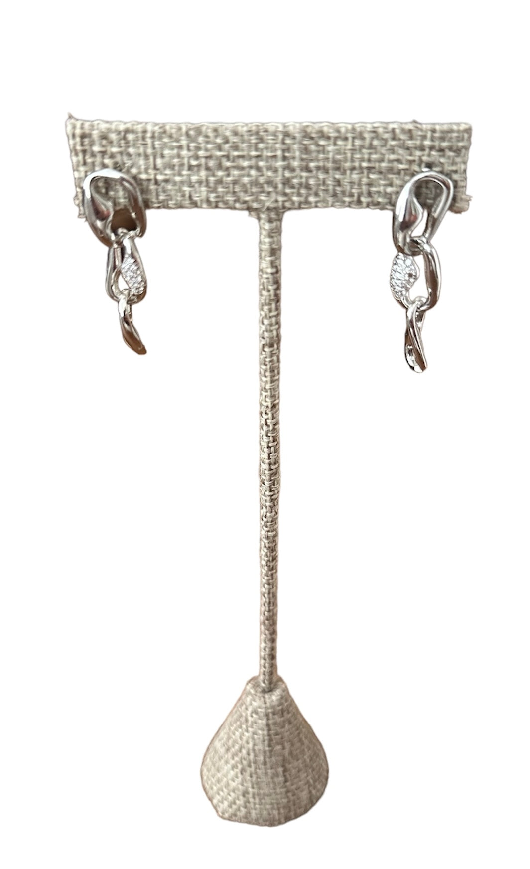 Aretes conchas cristal plata