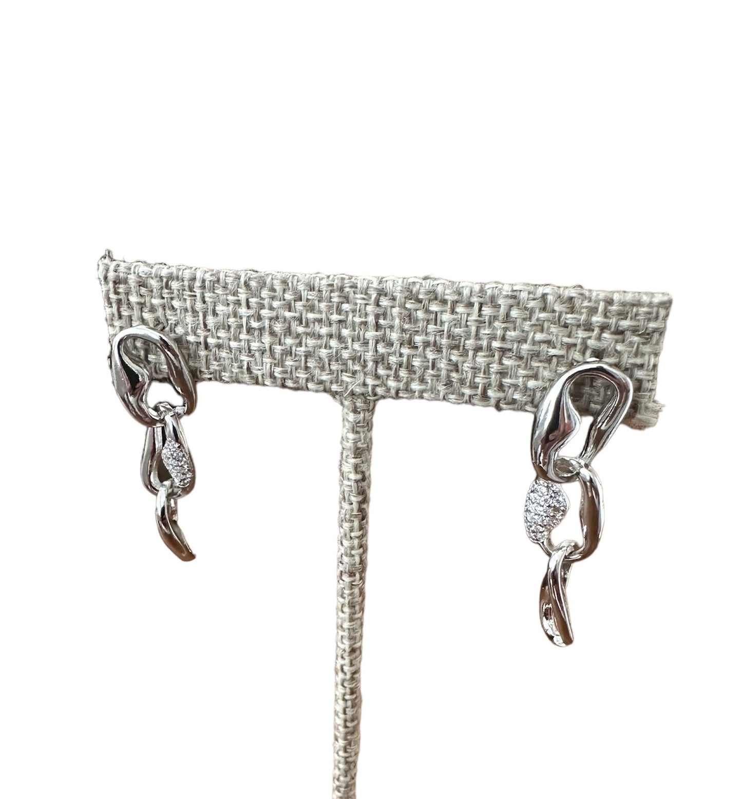Aretes conchas cristal plata