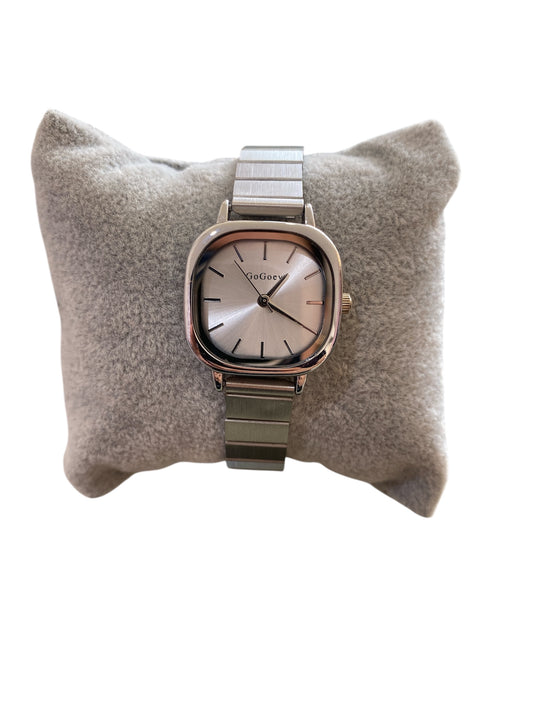Reloj Plata Cuadrado