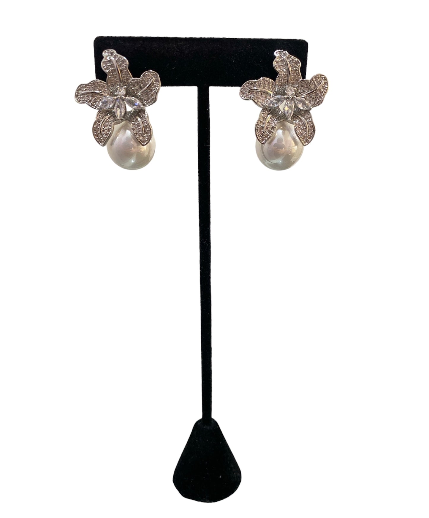Arete Flor perla