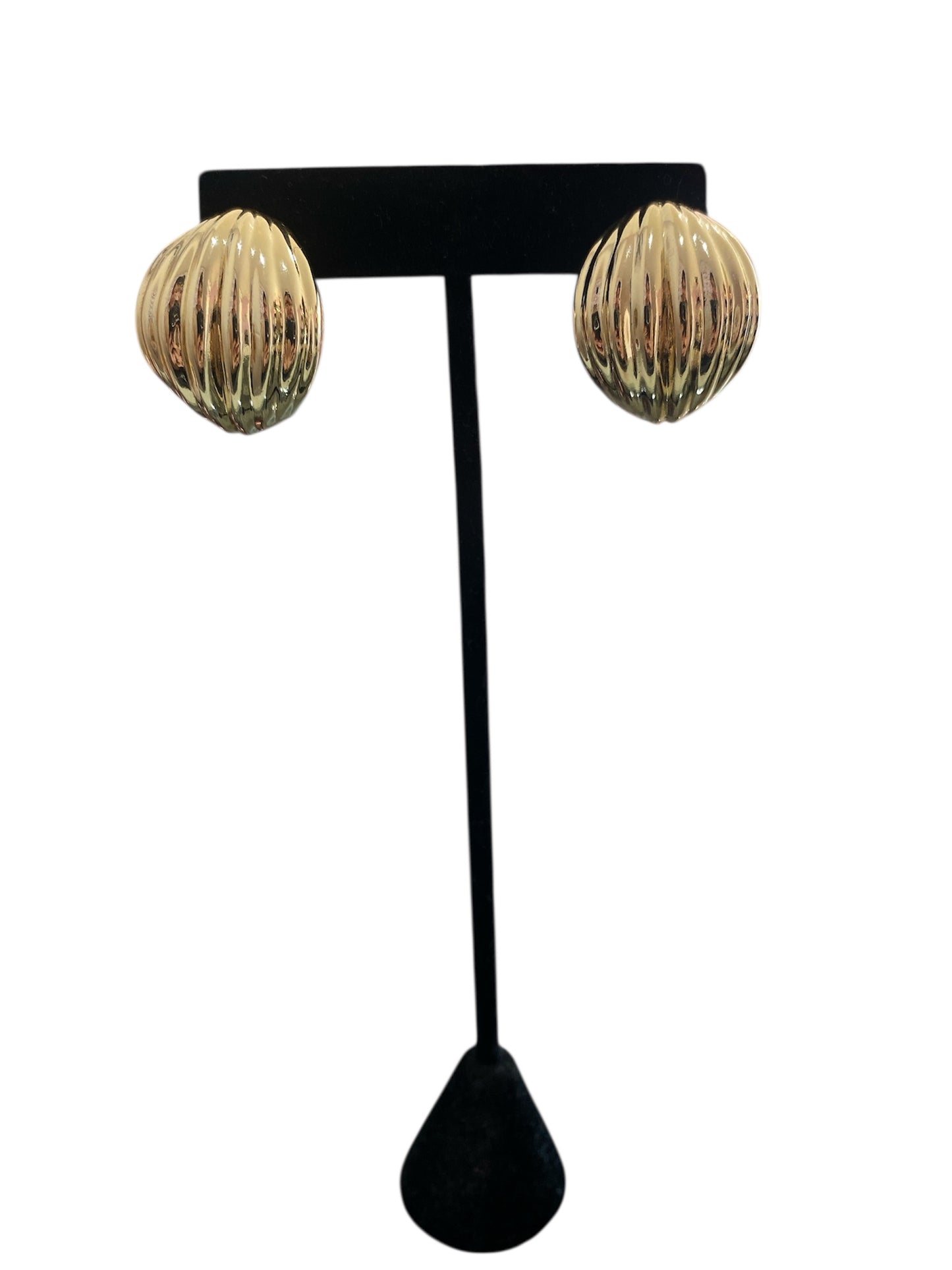 Arete Semi Bola Oro Laminado Premium