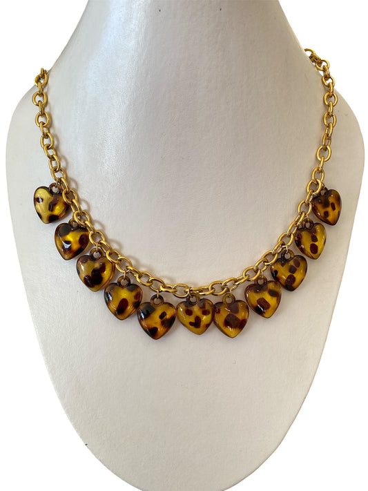 Cadena Corazones Leopardo