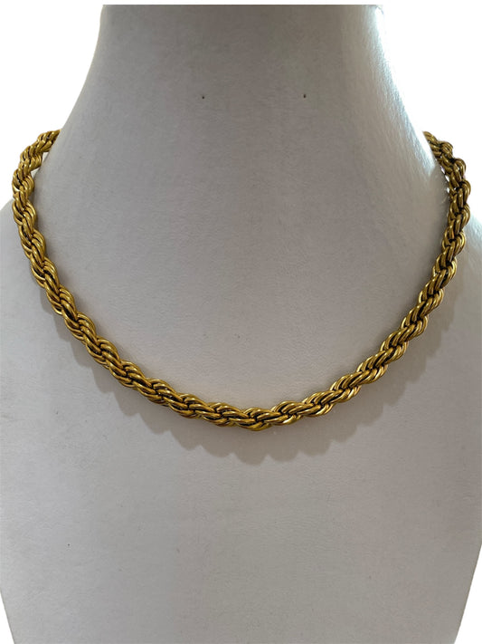 Cadena Torzal Grueso Dorado