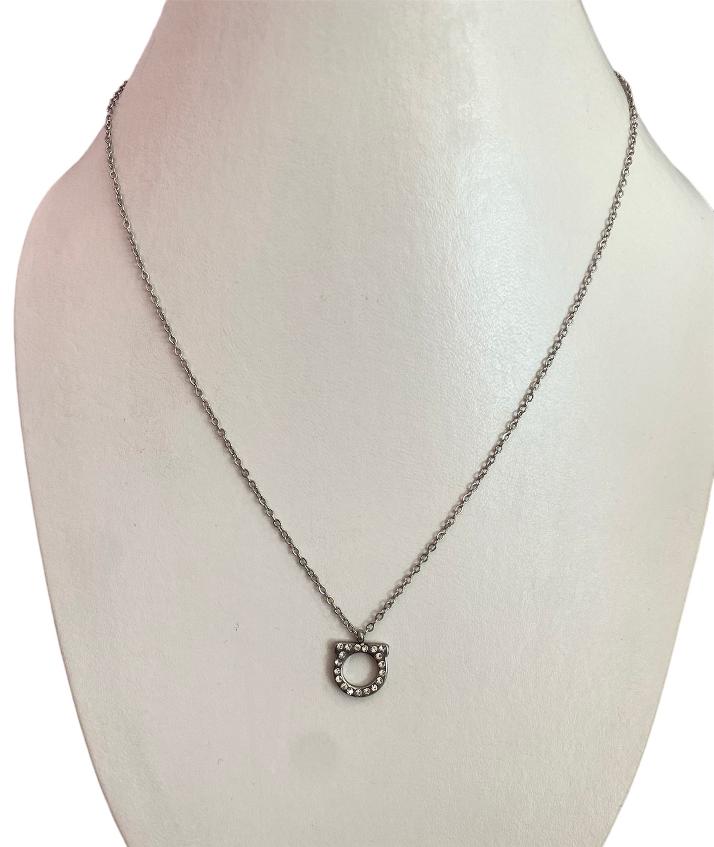 Cadena F Cristal Plata y Dorado