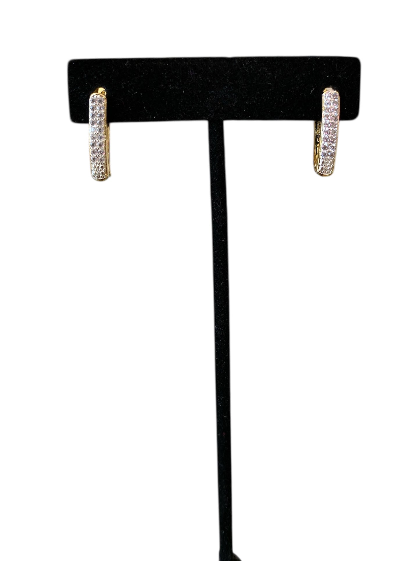 Arracada Cristales Oro Laminado Premium