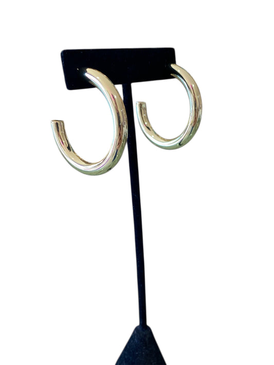 Arracada Lisa Delgada Oro laminado Premium