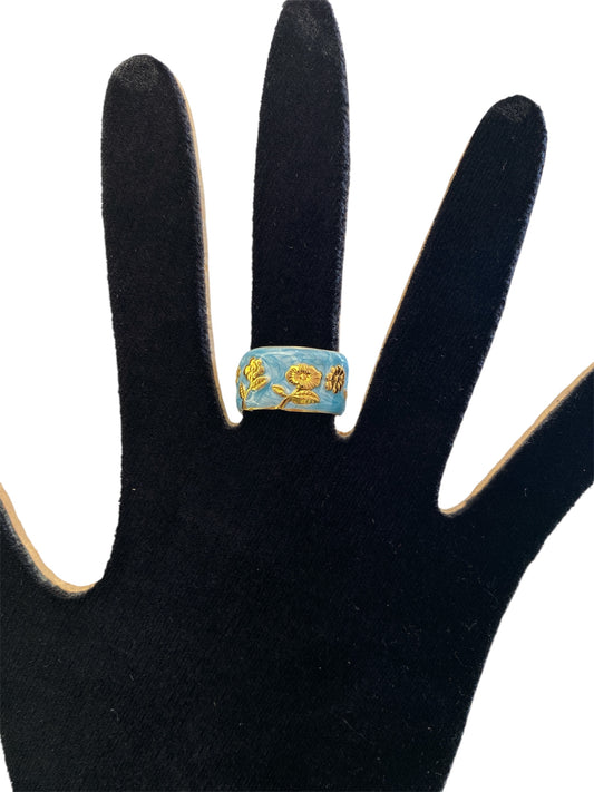 Anillo Azul Y blanco