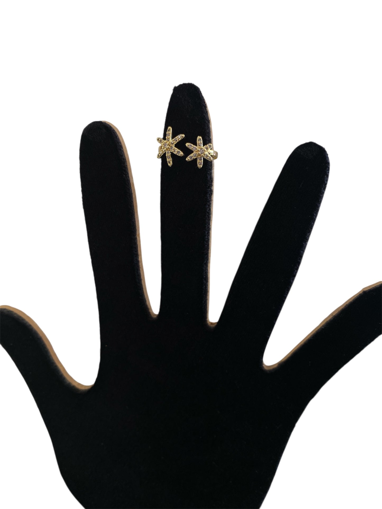 Anillo estrellas oro laminado premium