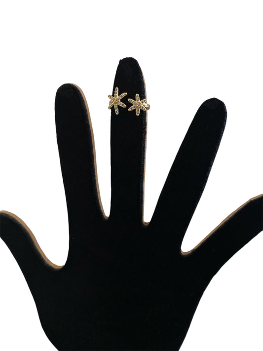 Anillo estrellas oro laminado premium