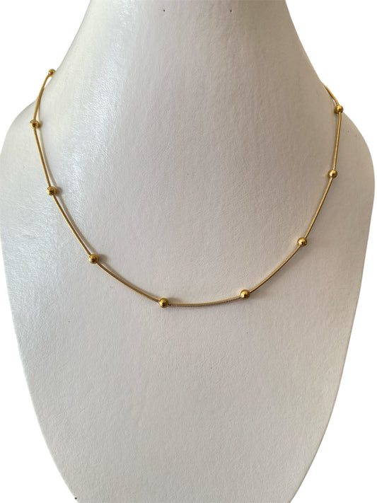 Cadena Bolas Dorada y Plata