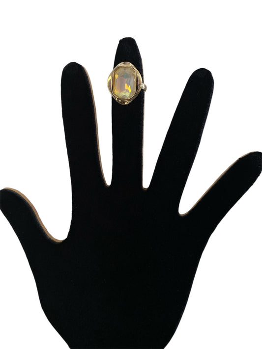 Anillo piedra blanca y azul