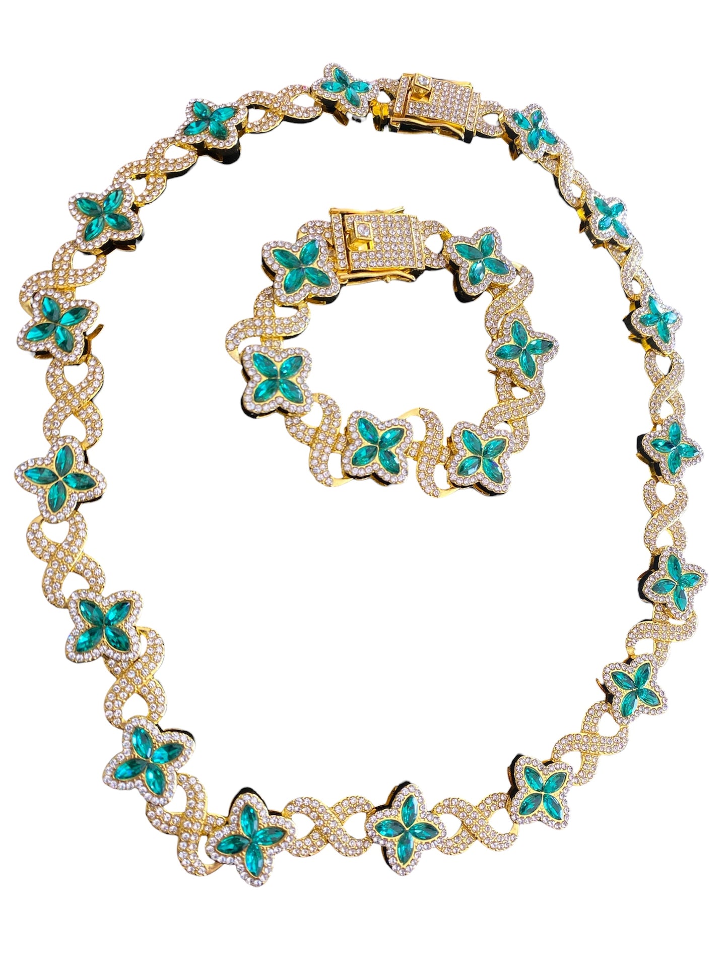 Set Cristal,Cadena Y Pulsera