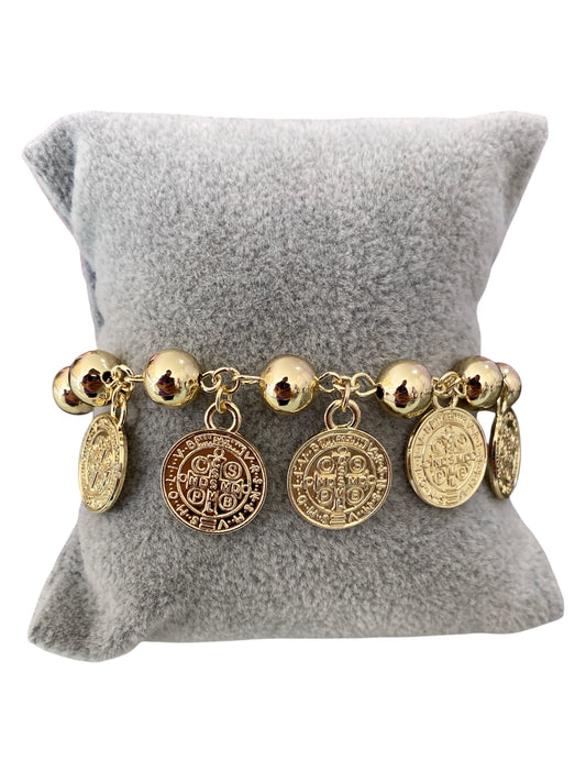 Pulsera Bolas Dijes San Benito