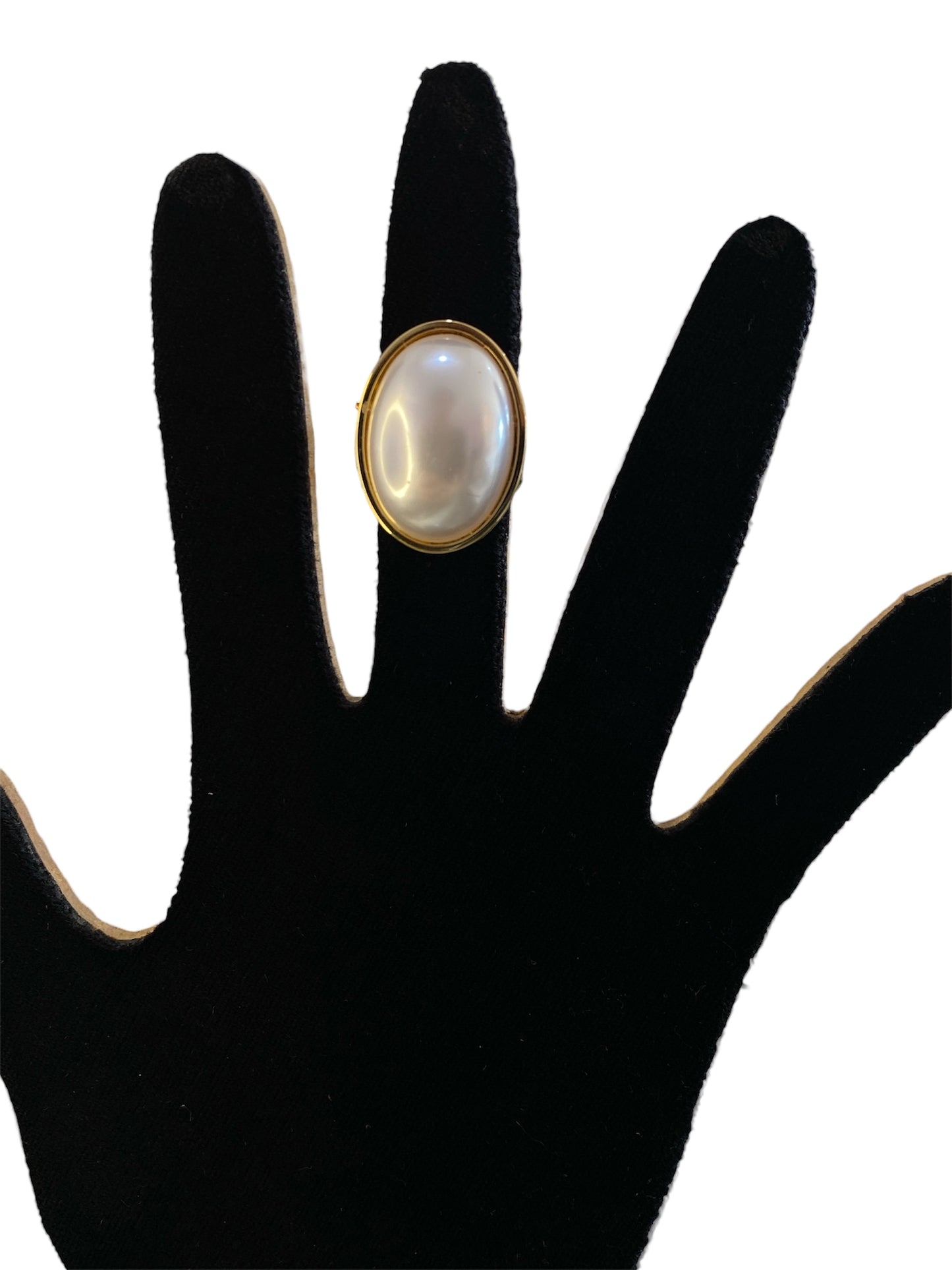 Anillo Perla Chunky