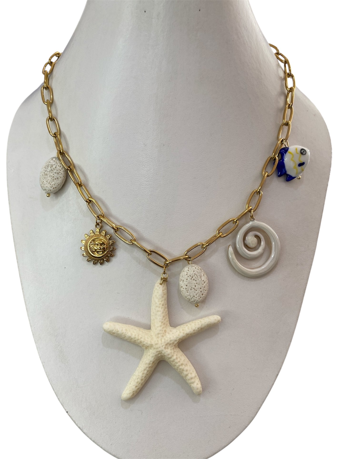Cadena Estrella De mar Dijes Varios