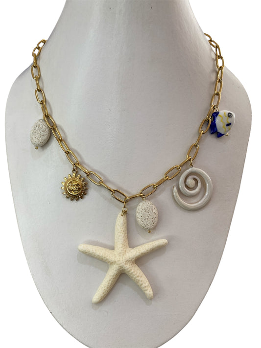 Cadena Estrella De mar Dijes Varios