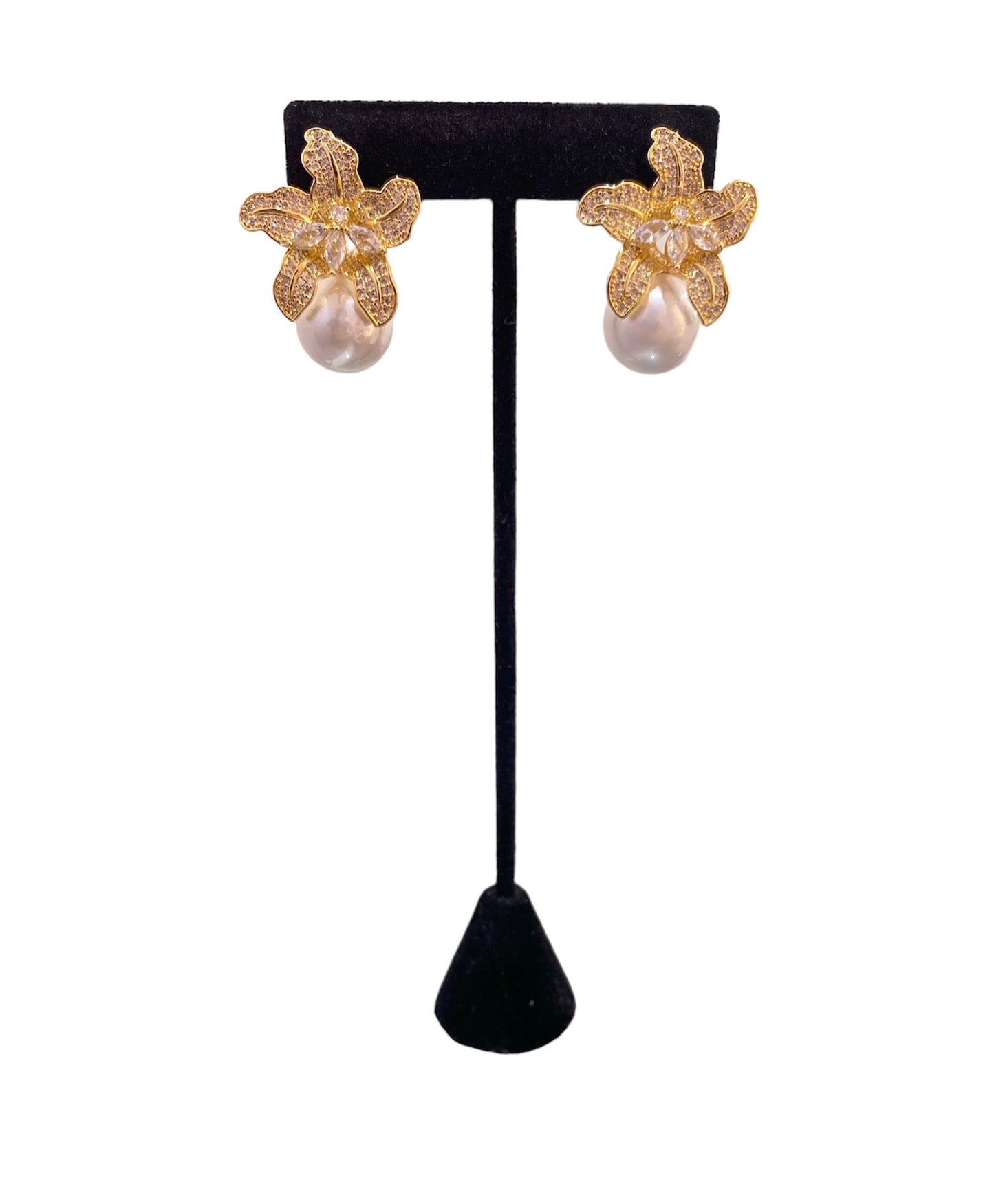 Arete Flor perla