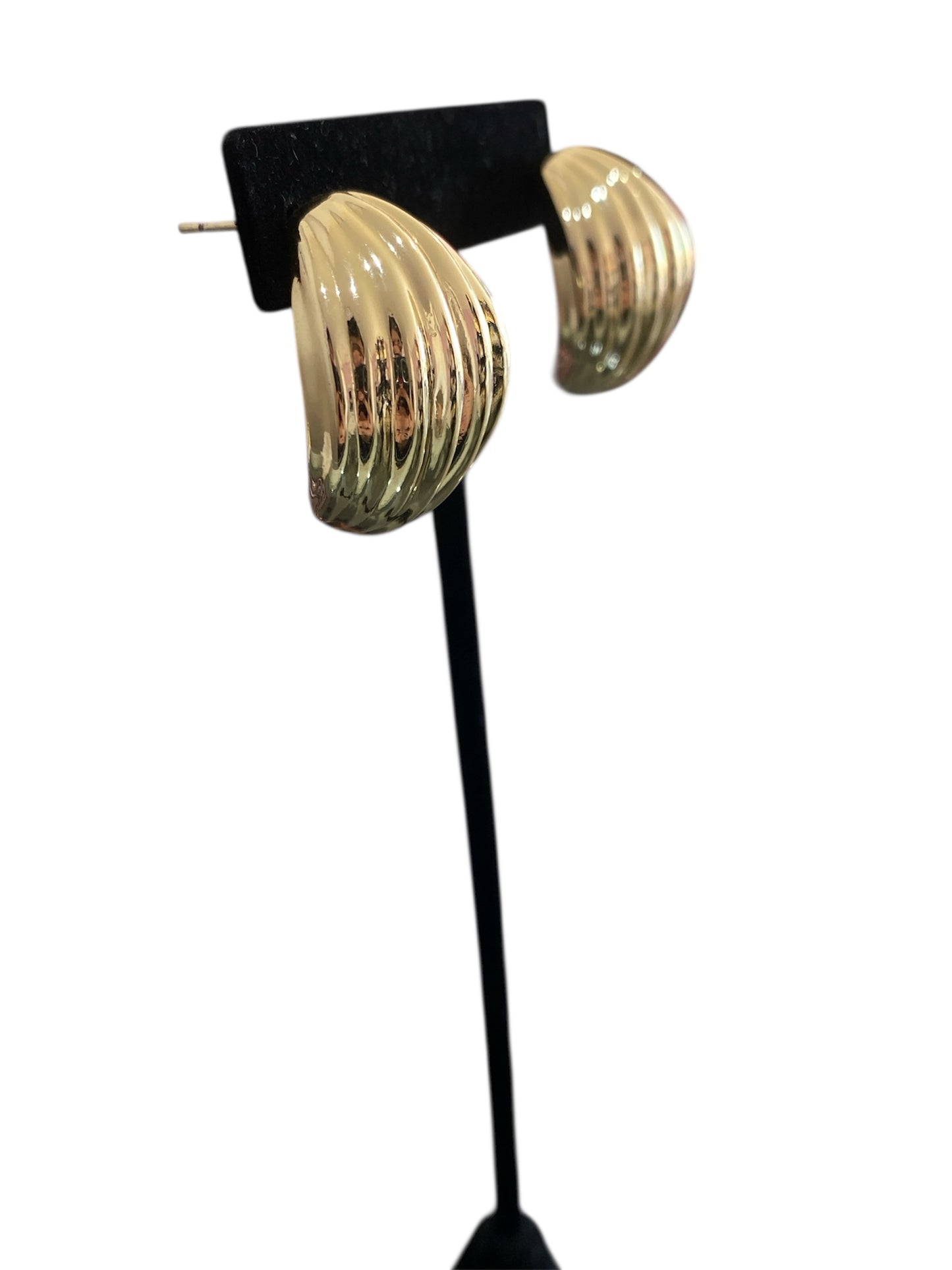 Arete Semi Bola Oro Laminado Premium