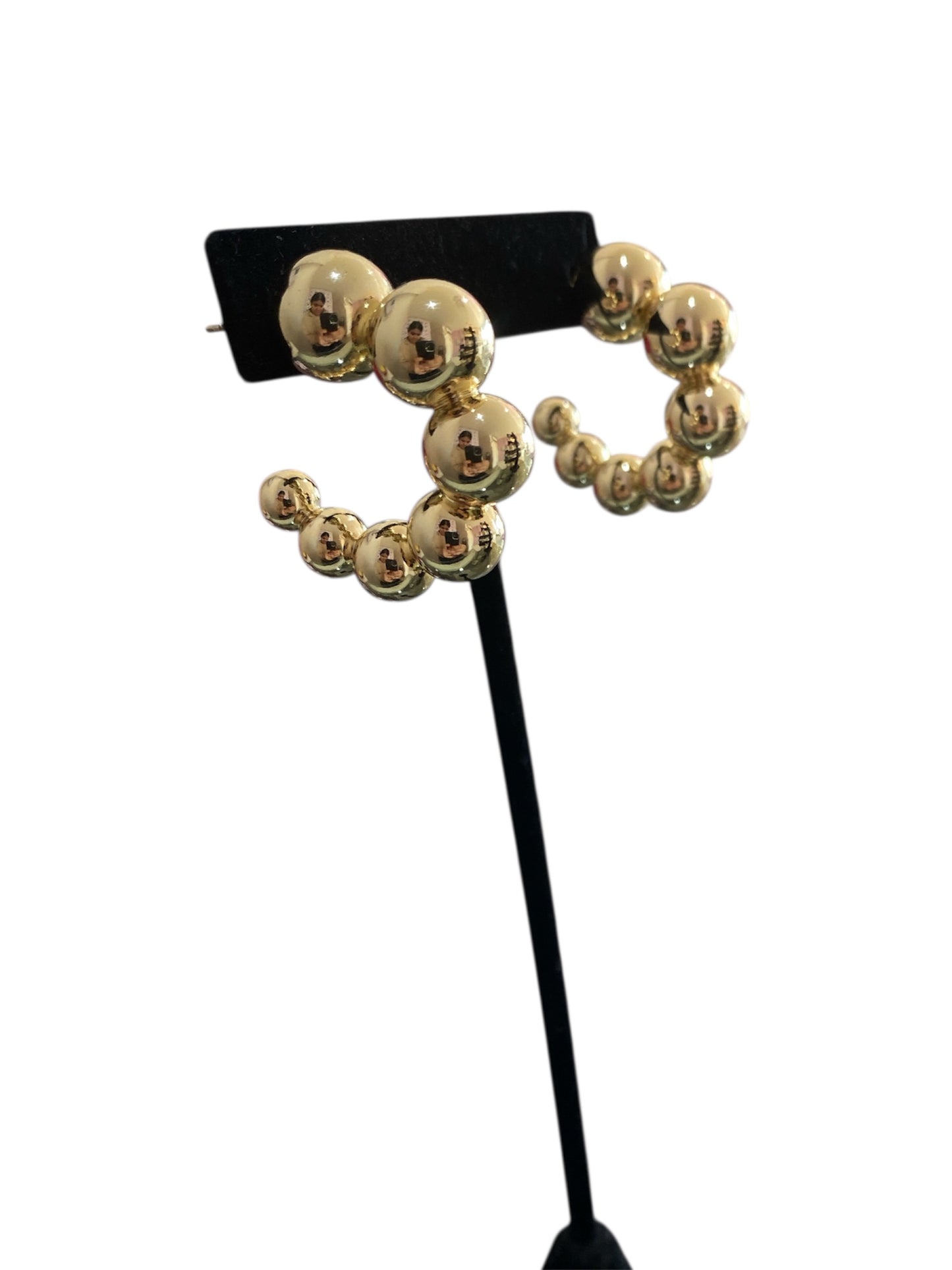 Arete Bolas Oro Laminado Premium