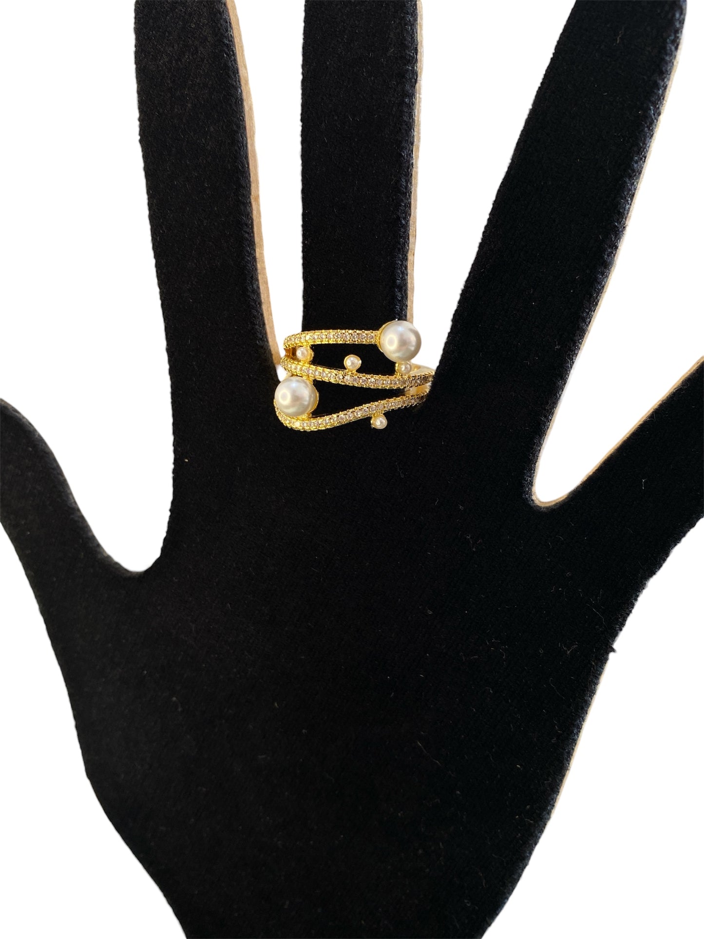 Anillo Múltiple Perlas