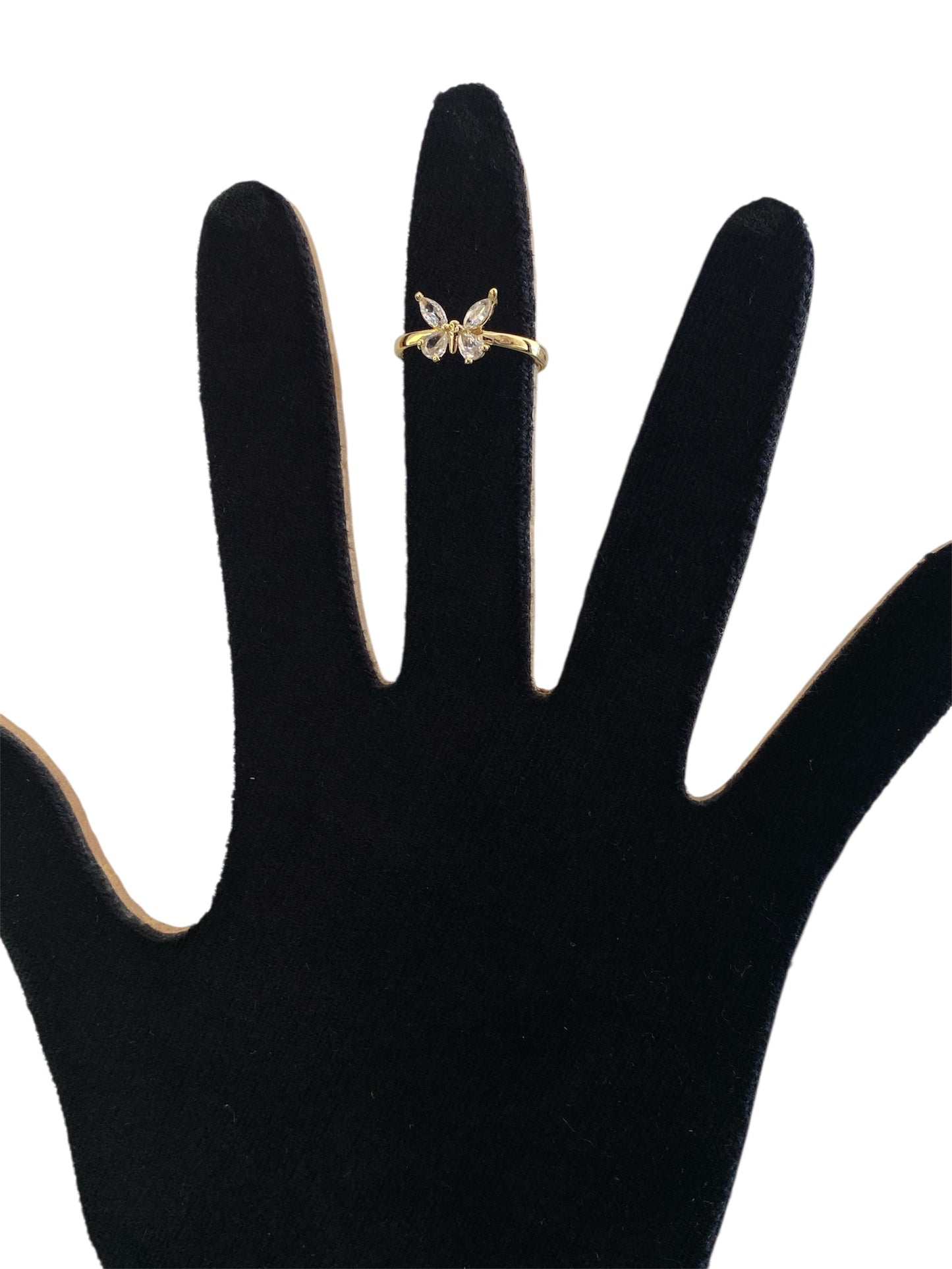 Anillo Mariposa oro laminado premium