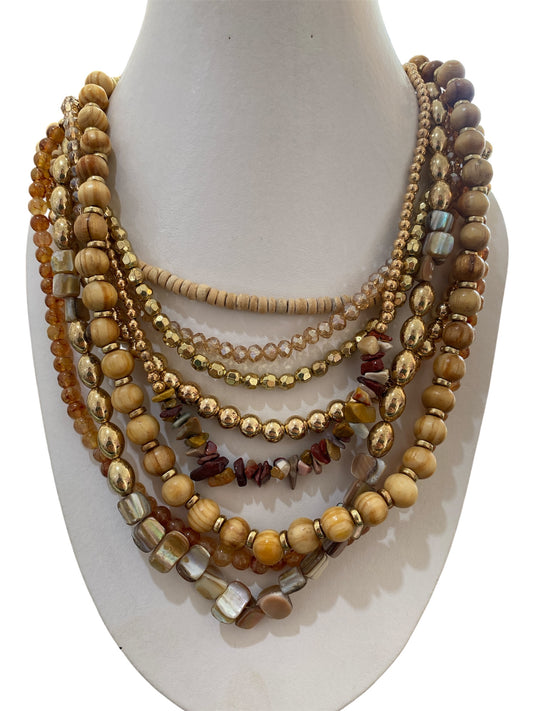 Collar Múltiple Piedras Varias