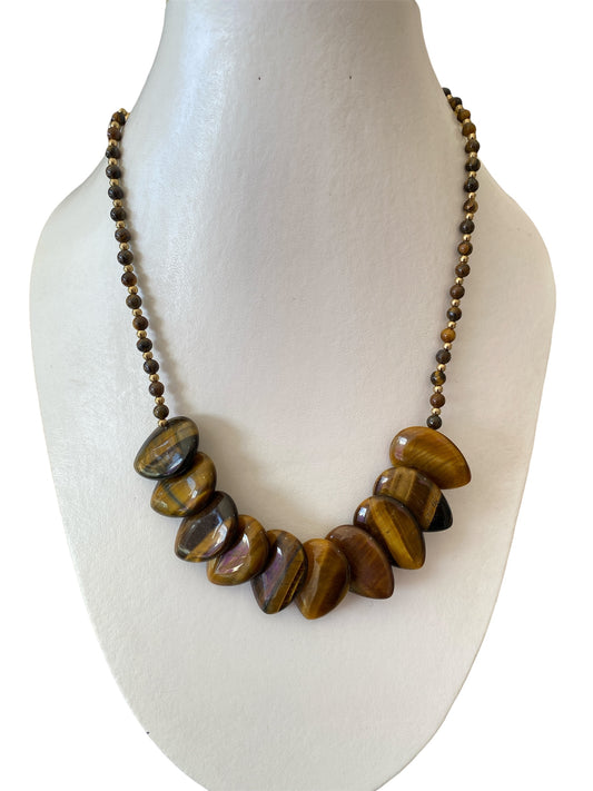 Cadena Piedras Azul y Café