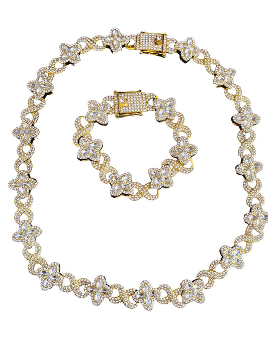 Set Cristal,Cadena Y Pulsera