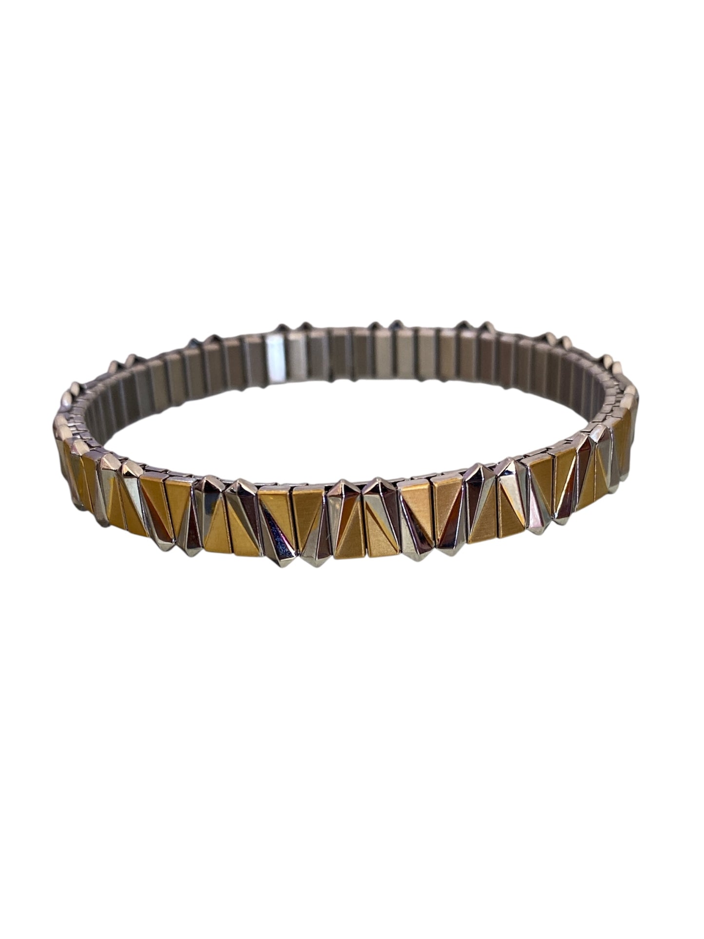 Pulsera Elástica Dorada,Combinada y negra