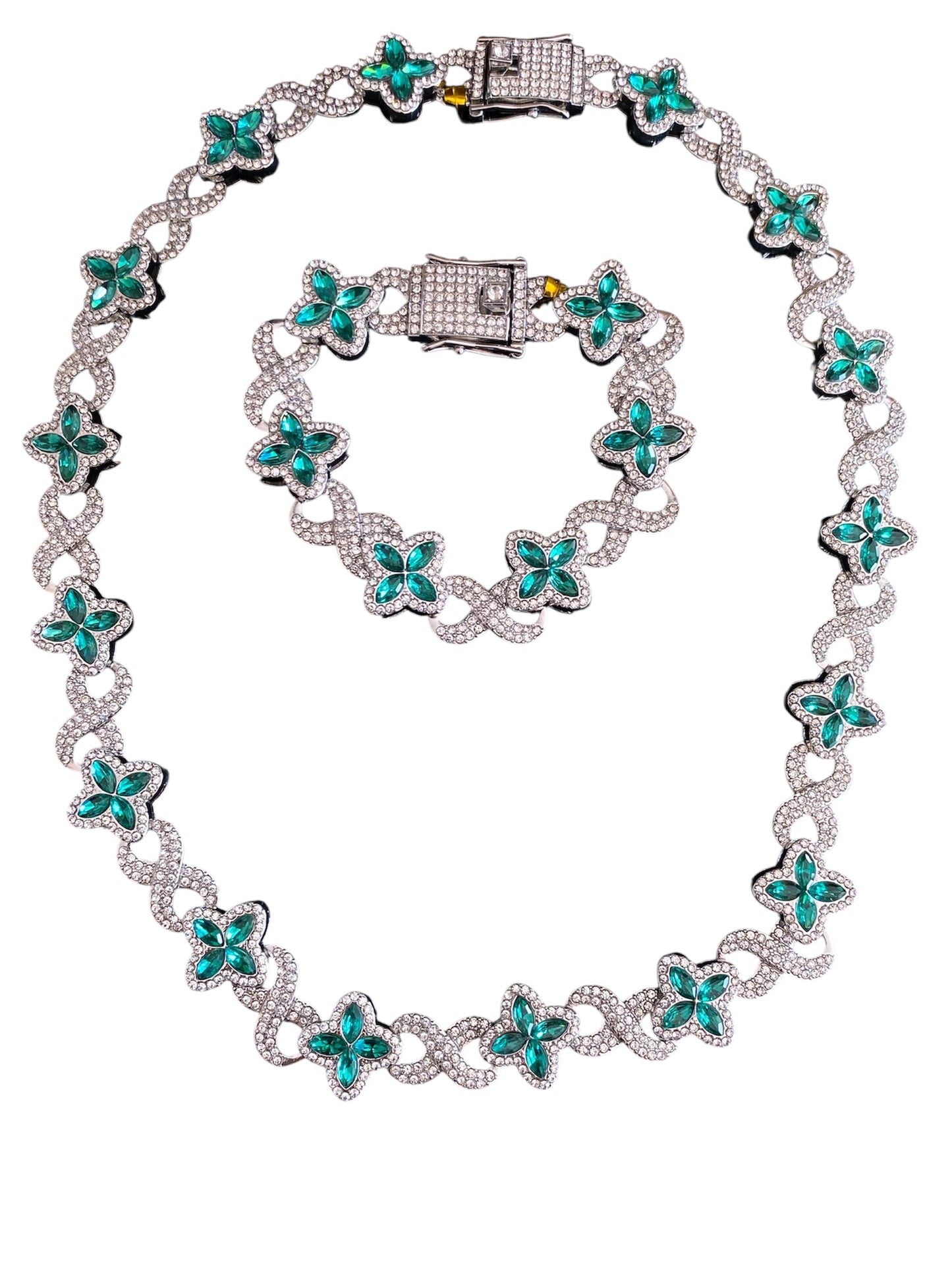 Set Cristal,Cadena Y Pulsera