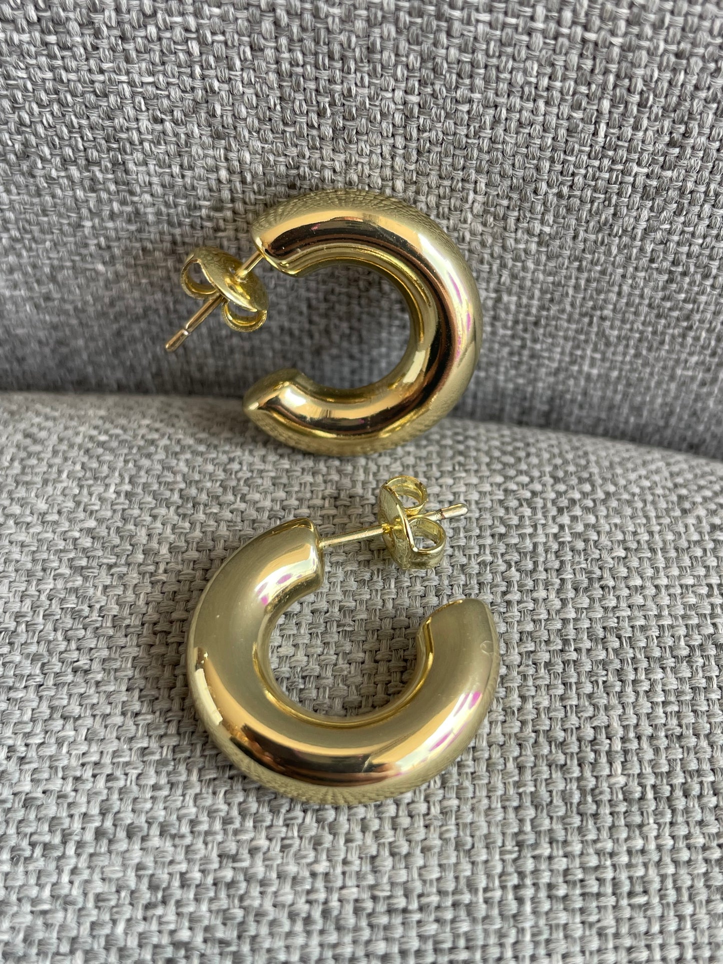 Arracada mini chunky oro laminado premium